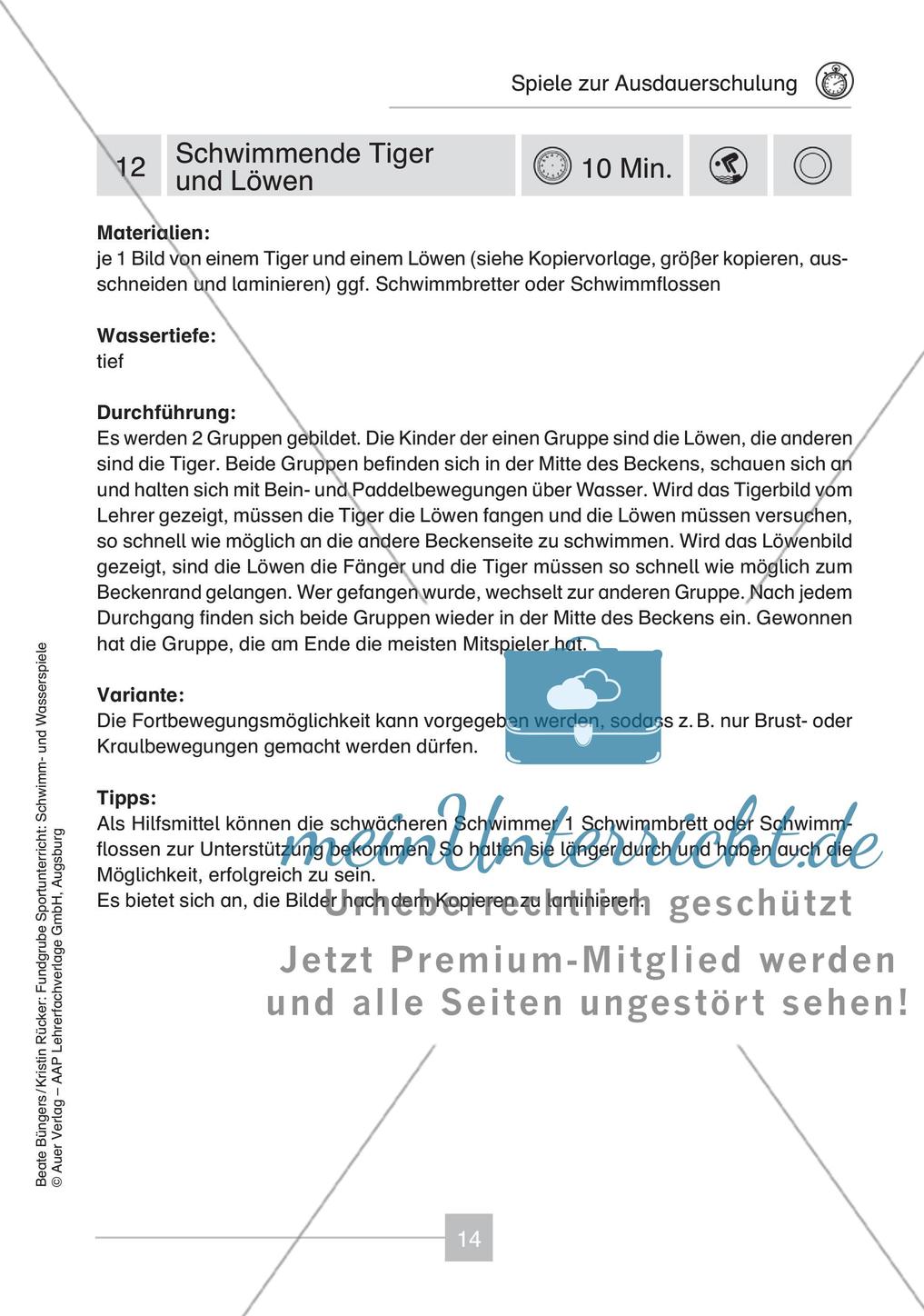 Schwimm- & Wasserspiele: Ausdauerschulung Preview 16