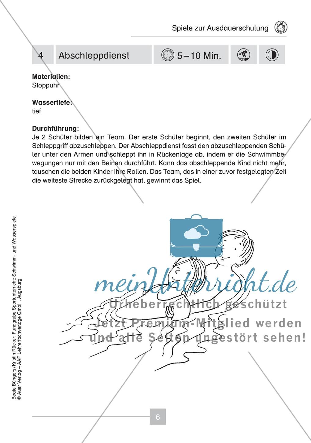 Schwimm- & Wasserspiele: Ausdauerschulung Preview 8