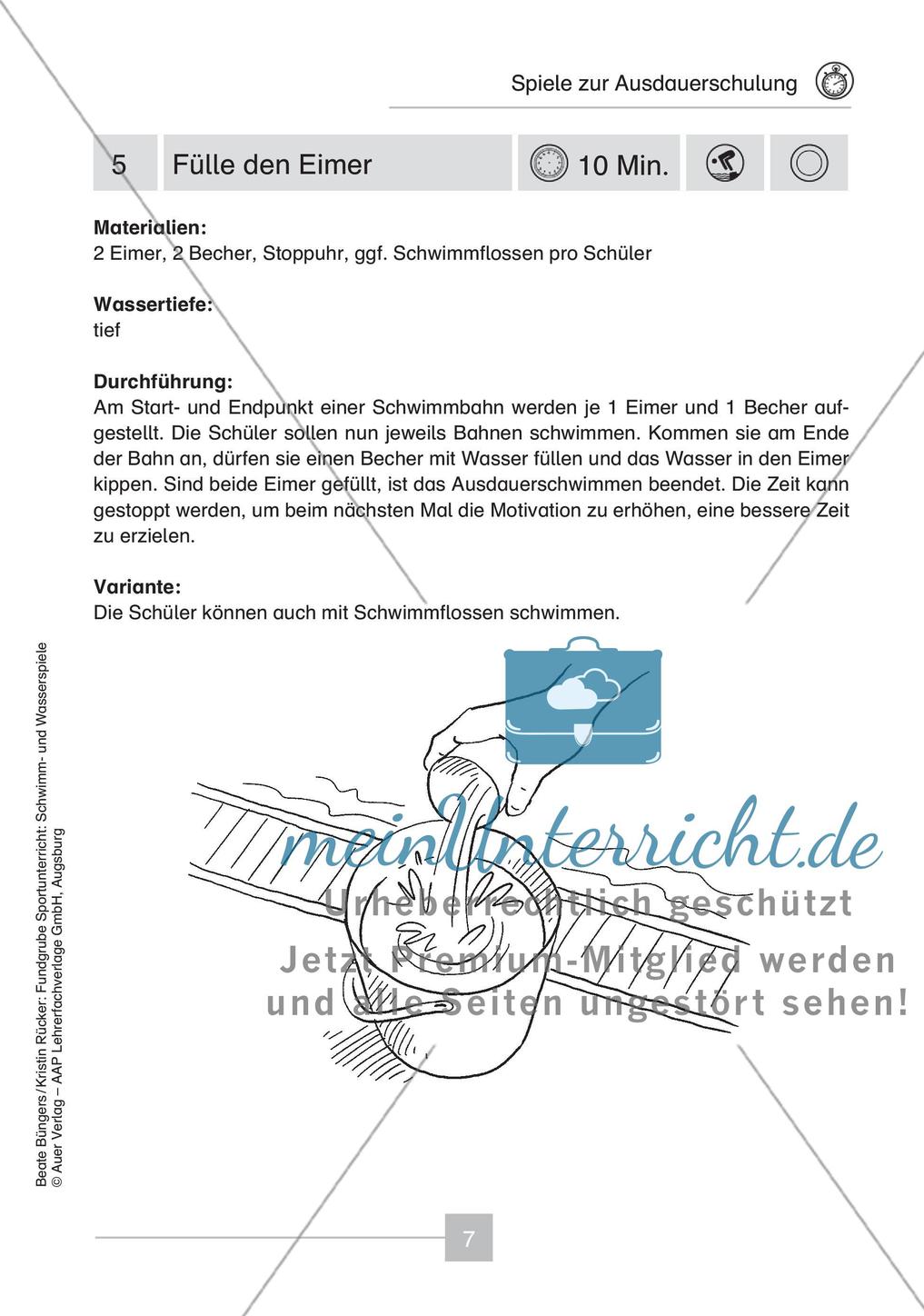 Schwimm- & Wasserspiele: Ausdauerschulung Preview 9