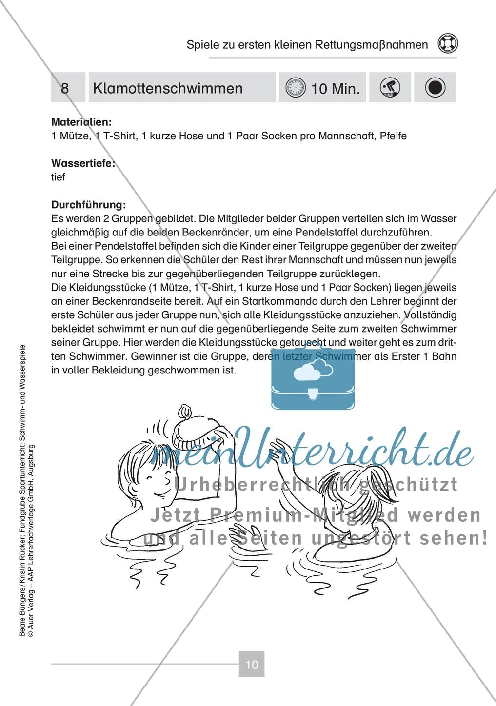Schwimm- & Wasserspiele: erste kleine Rettungsmaßnahmen Preview 12