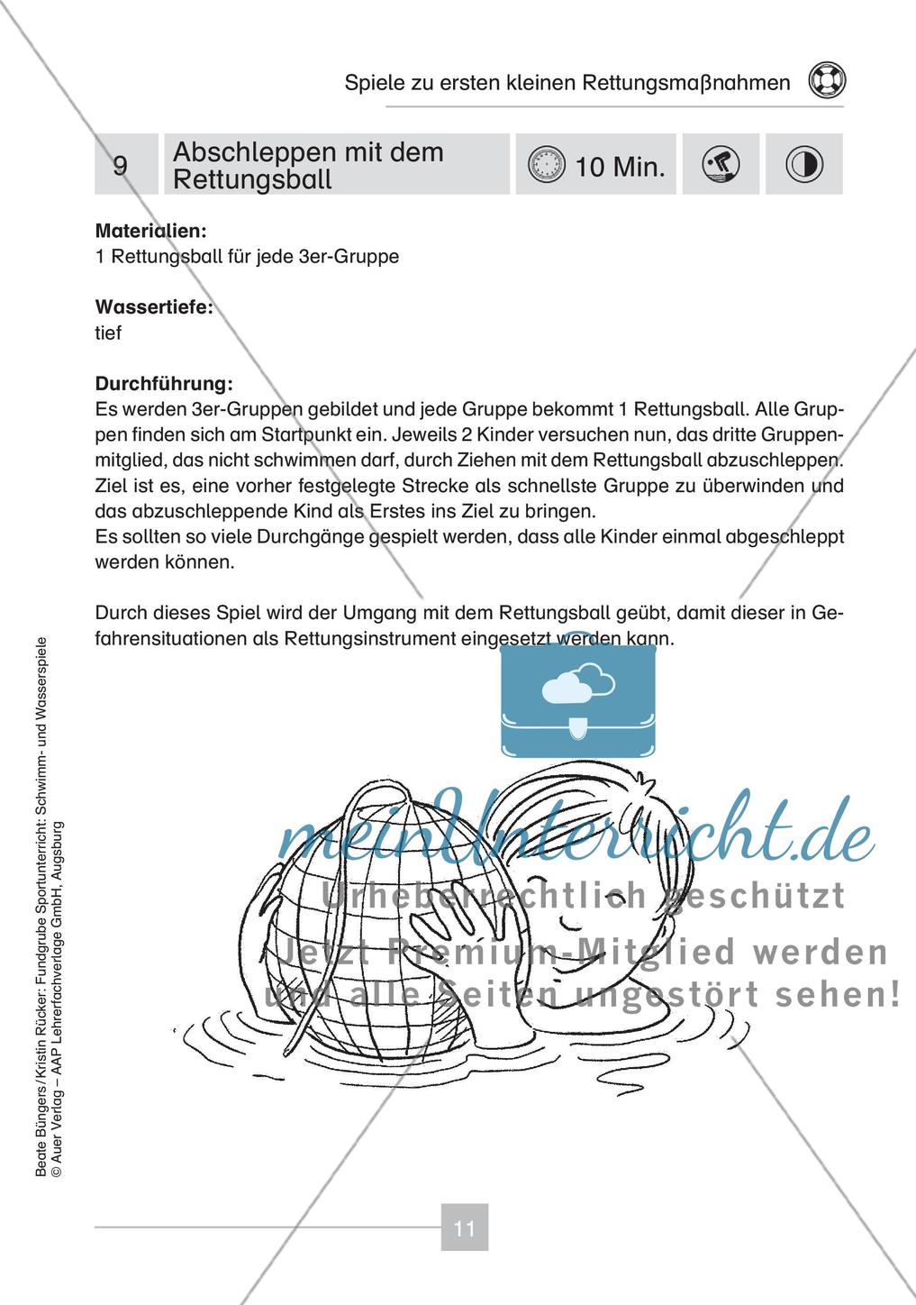 Schwimm- & Wasserspiele: erste kleine Rettungsmaßnahmen Preview 13