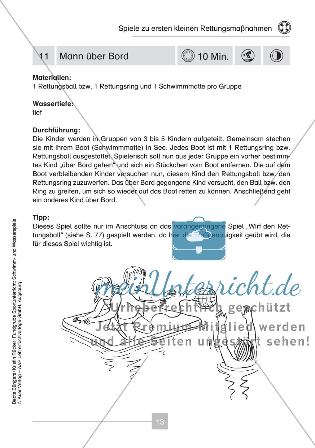 Schwimm- & Wasserspiele: erste kleine Rettungsmaßnahmen Preview 15