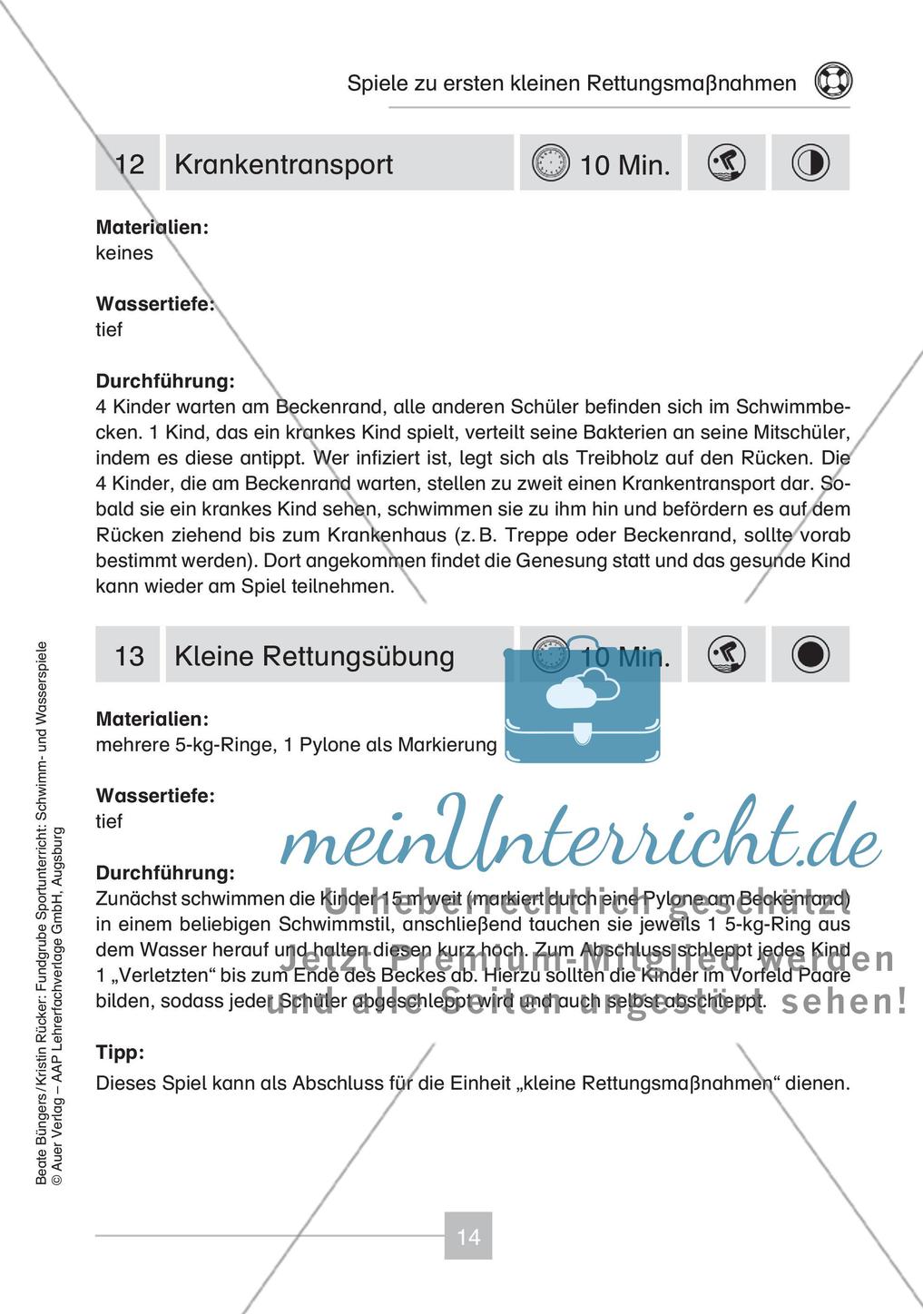 Schwimm- & Wasserspiele: erste kleine Rettungsmaßnahmen Preview 16