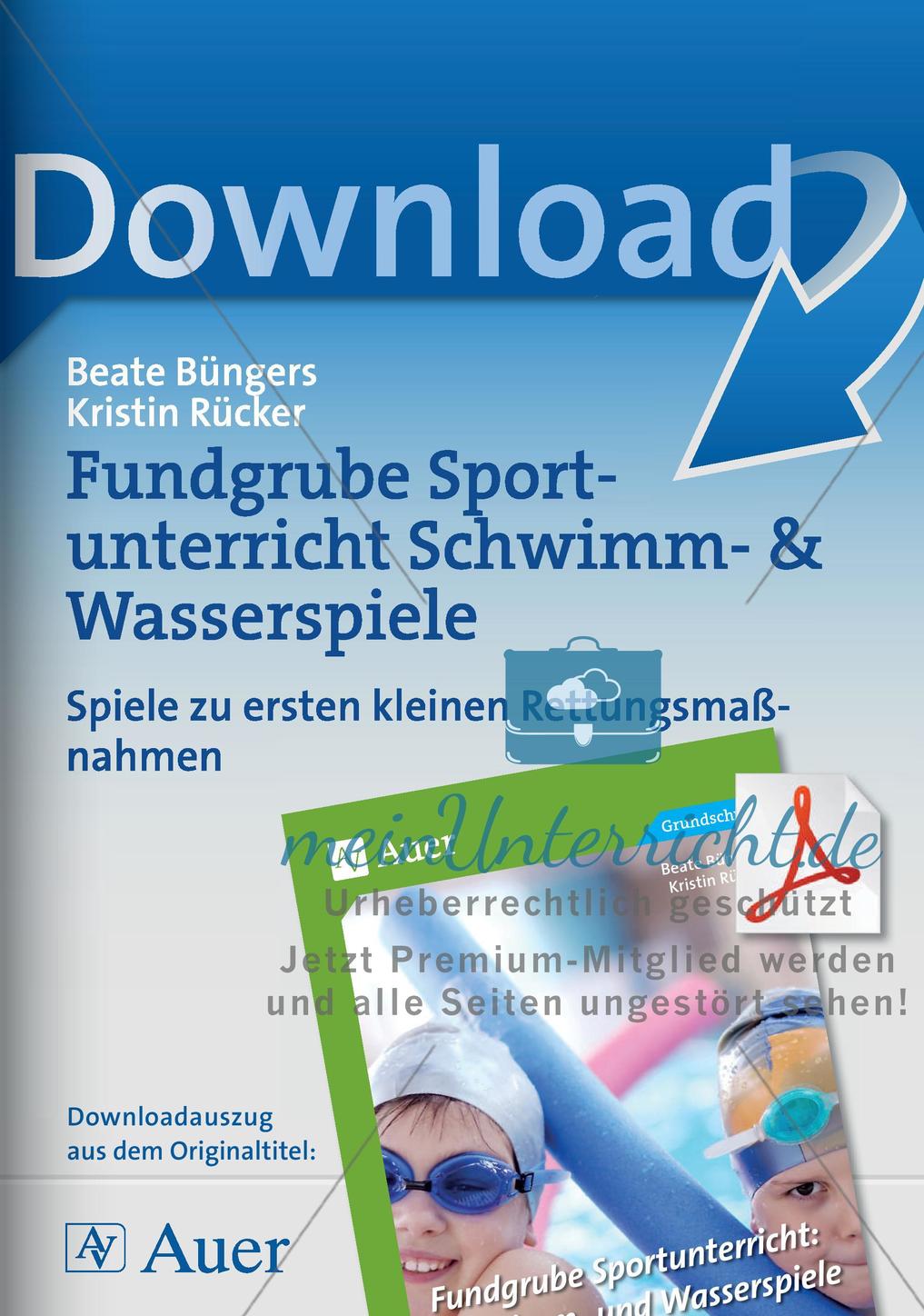 Schwimm- & Wasserspiele: erste kleine Rettungsmaßnahmen Preview 1
