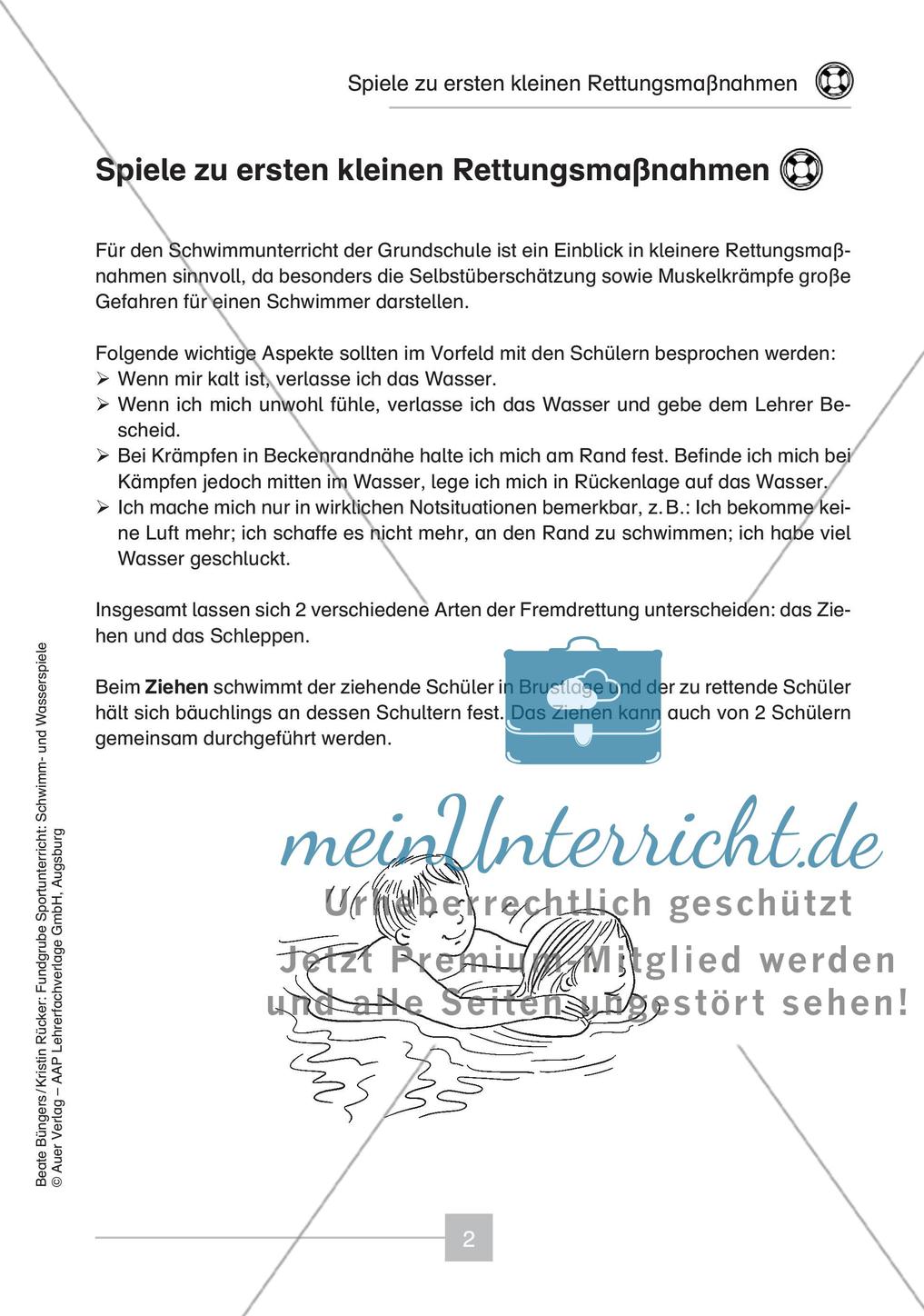 Schwimm- & Wasserspiele: erste kleine Rettungsmaßnahmen Preview 4