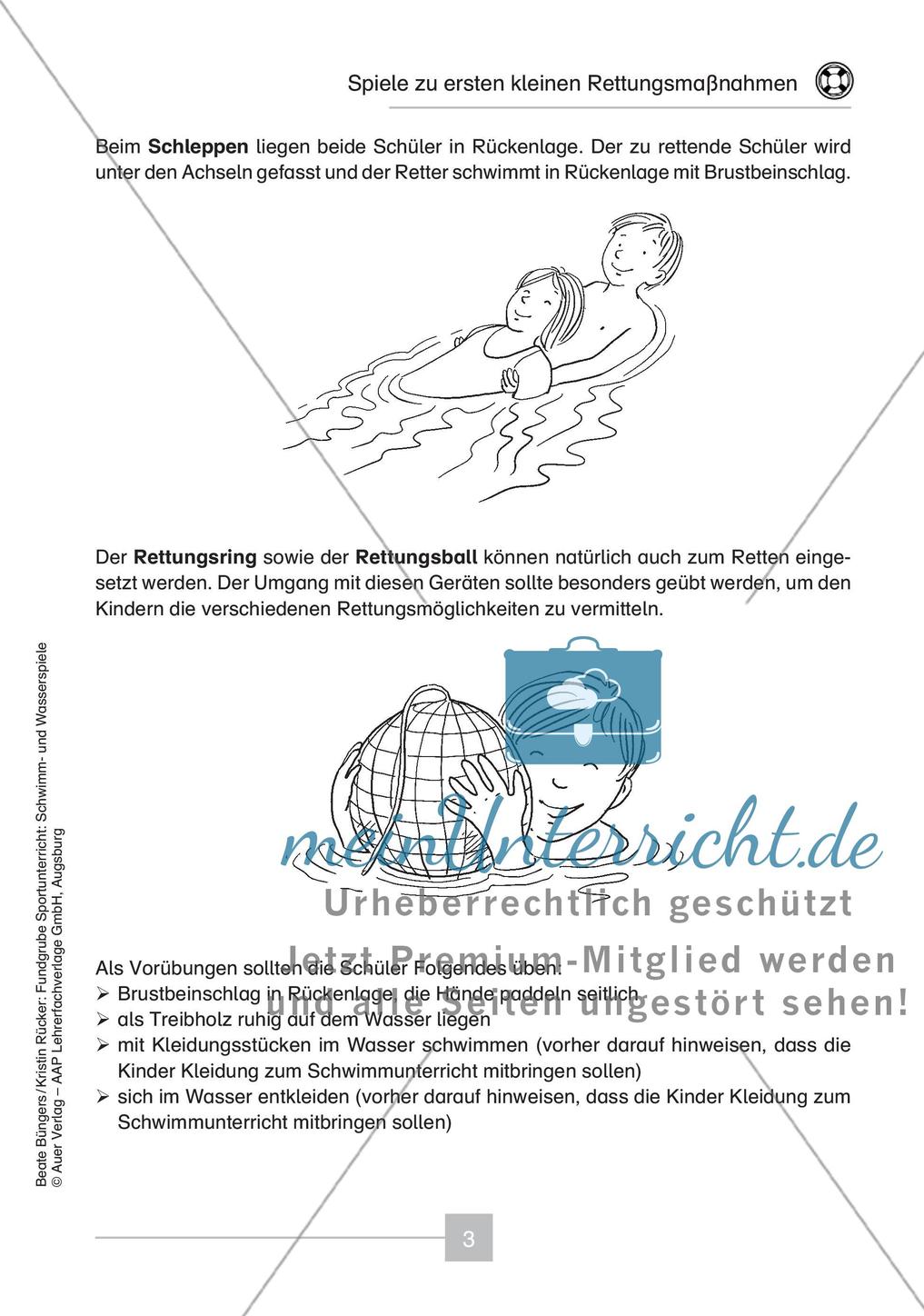Schwimm- & Wasserspiele: erste kleine Rettungsmaßnahmen Preview 5