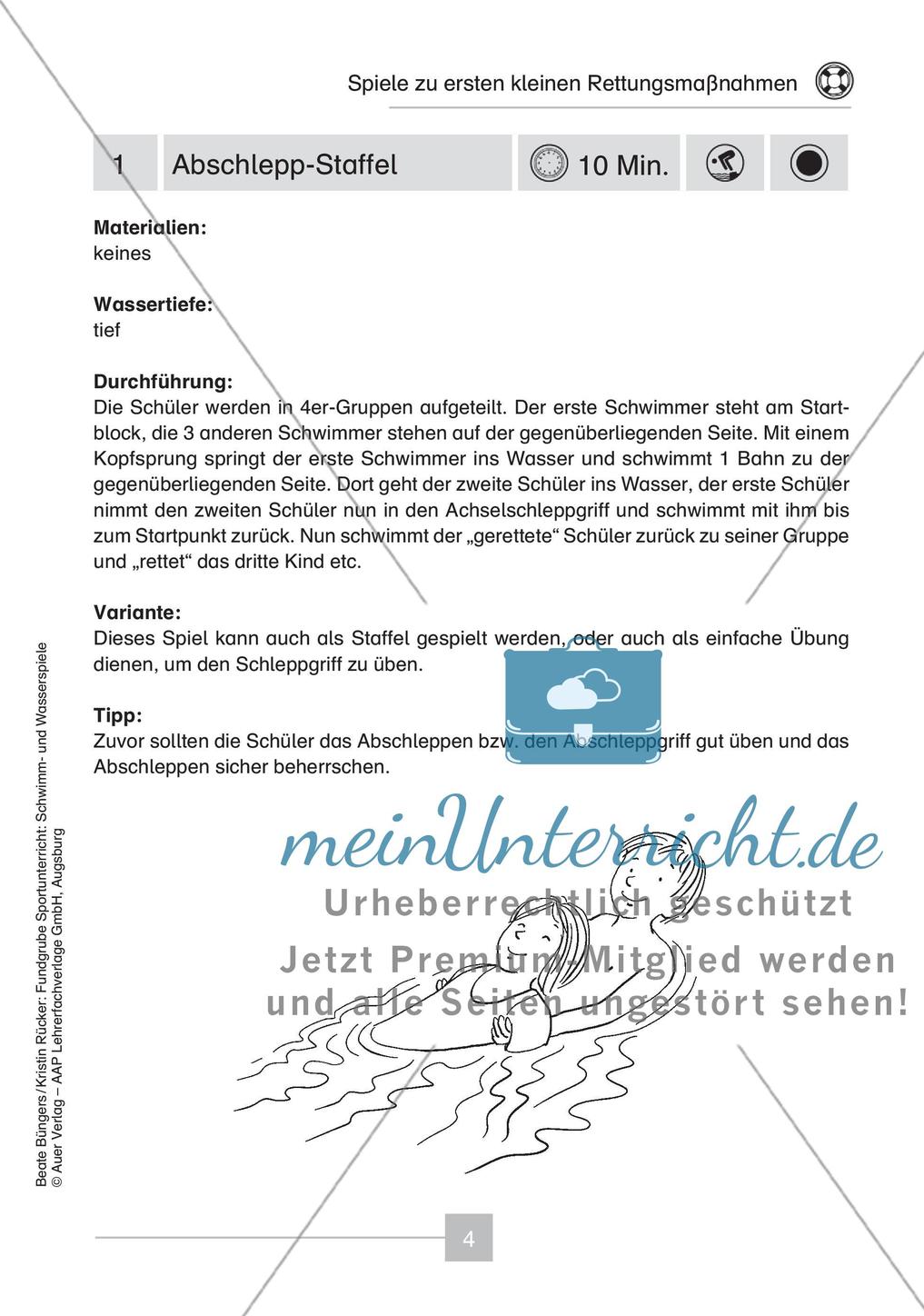 Schwimm- & Wasserspiele: erste kleine Rettungsmaßnahmen Preview 6
