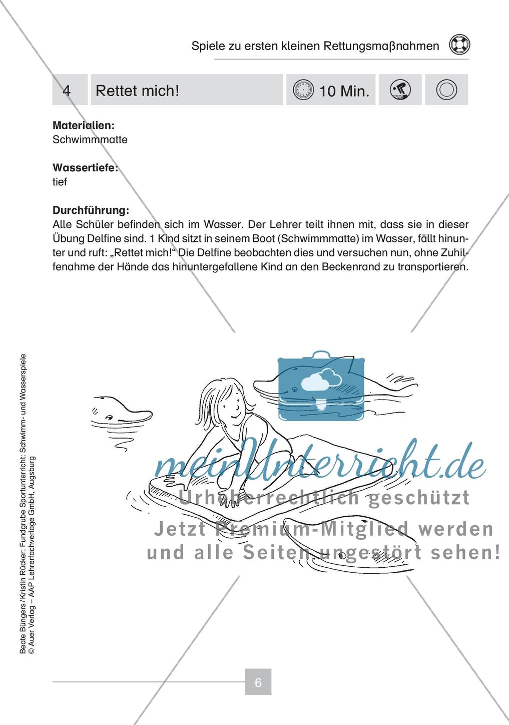 Schwimm- & Wasserspiele: erste kleine Rettungsmaßnahmen Preview 8