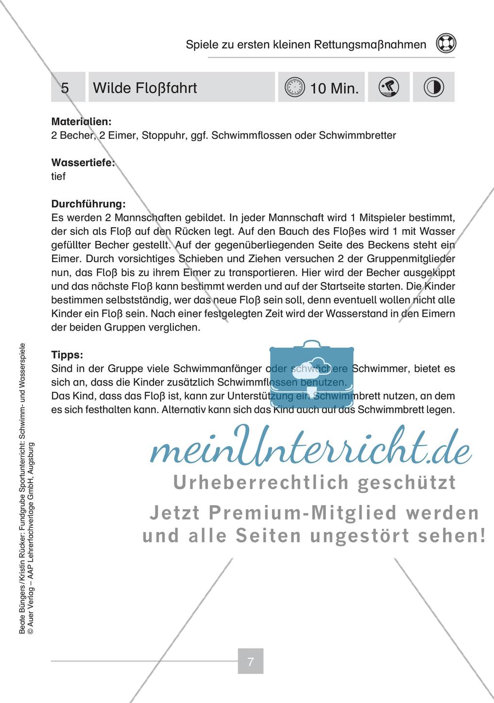 Schwimm- & Wasserspiele: erste kleine Rettungsmaßnahmen Preview 9