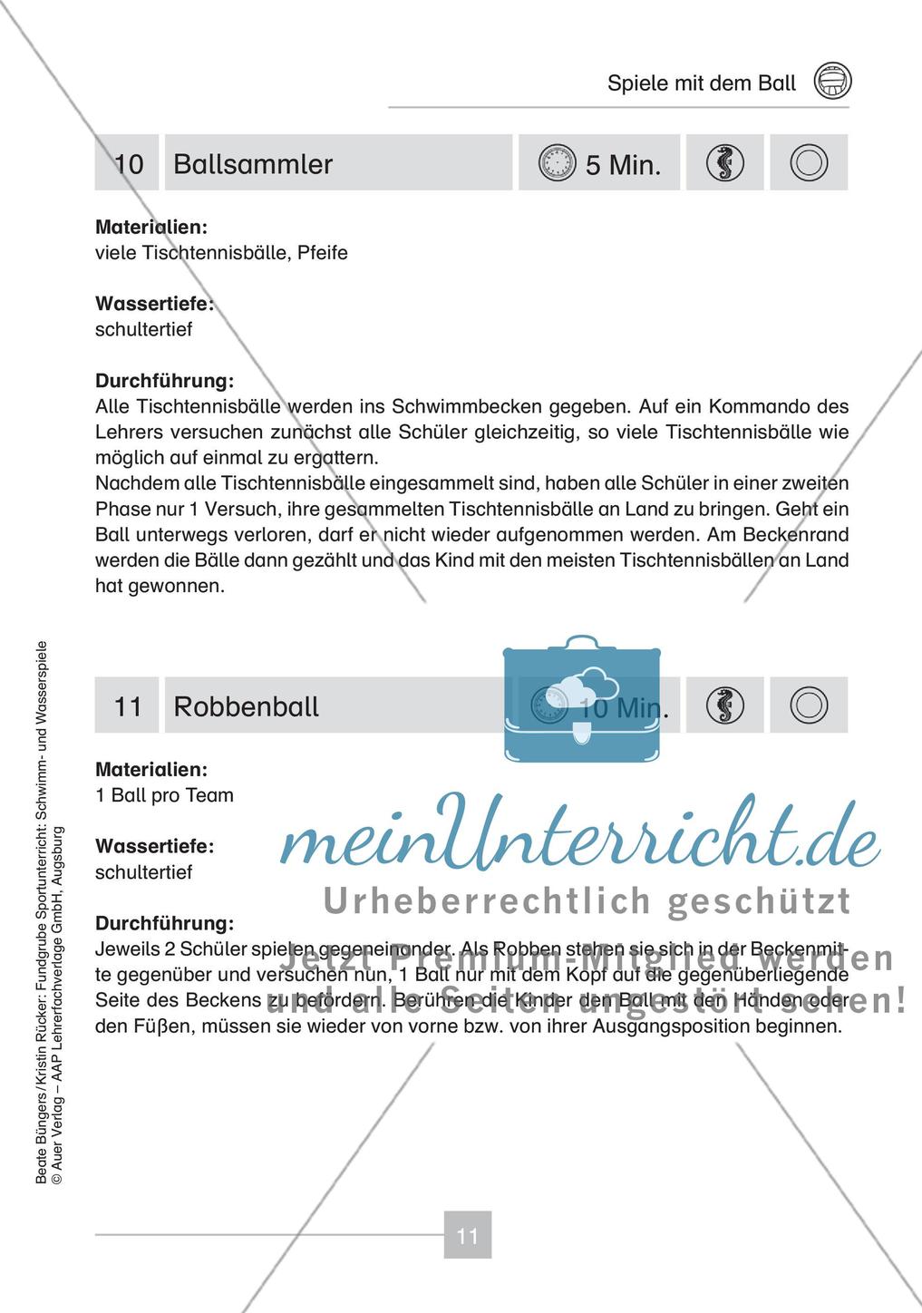 Schwimm- & Wasserspiele: Spiele mit dem Ball Preview 13