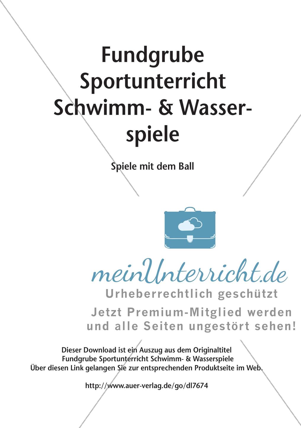 Schwimm- & Wasserspiele: Spiele mit dem Ball Preview 2