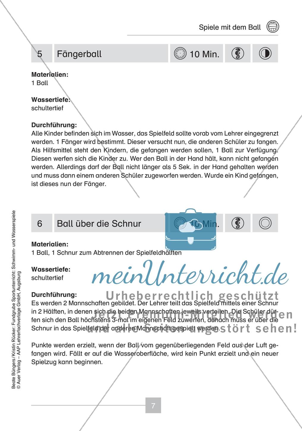 Schwimm- & Wasserspiele: Spiele mit dem Ball Preview 9