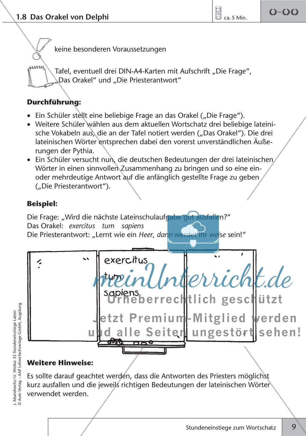 Stundeneinstiege zum Wortschatz Preview 11