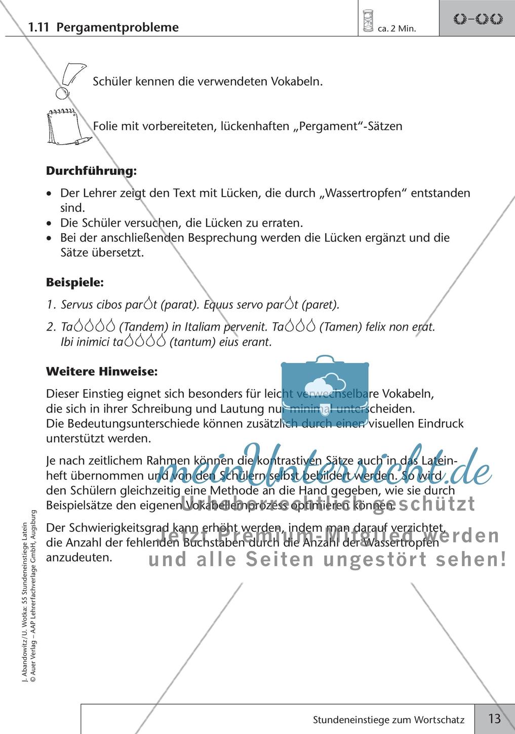 Stundeneinstiege zum Wortschatz Preview 15