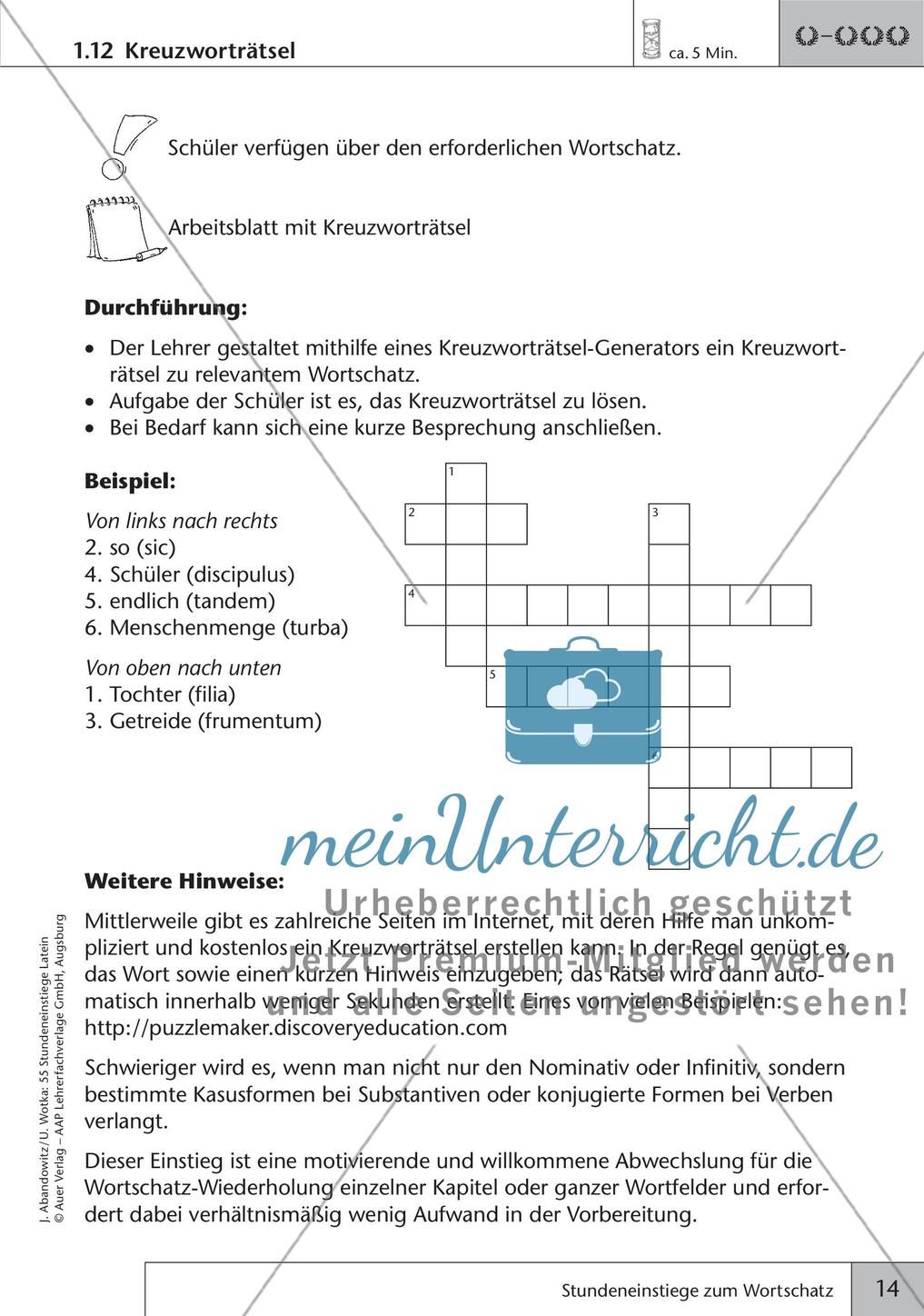 Stundeneinstiege zum Wortschatz Preview 16