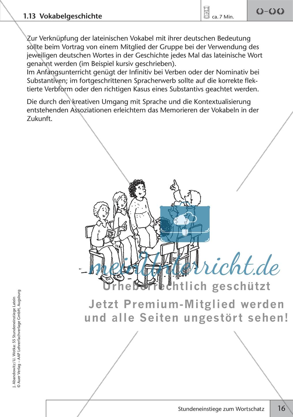 Stundeneinstiege zum Wortschatz Preview 18