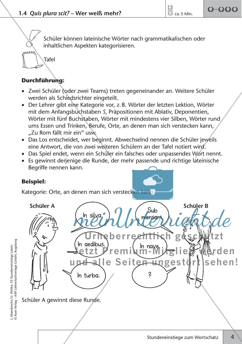 Stundeneinstiege zum Wortschatz Preview 6