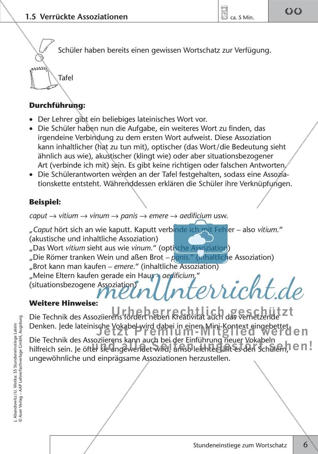 Stundeneinstiege zum Wortschatz Preview 8