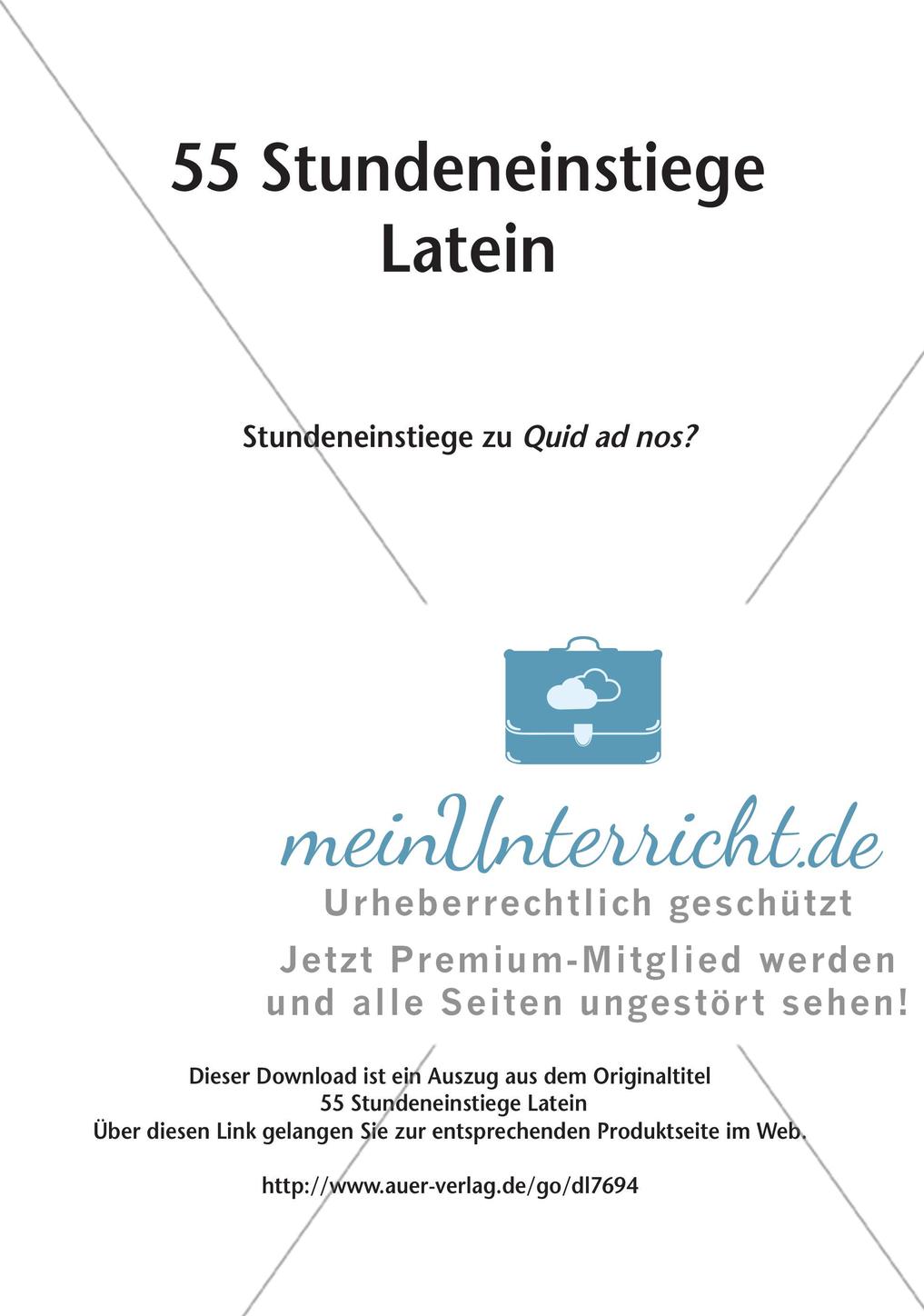 Stundeneinstiege zu Quid ad nos? Preview 2