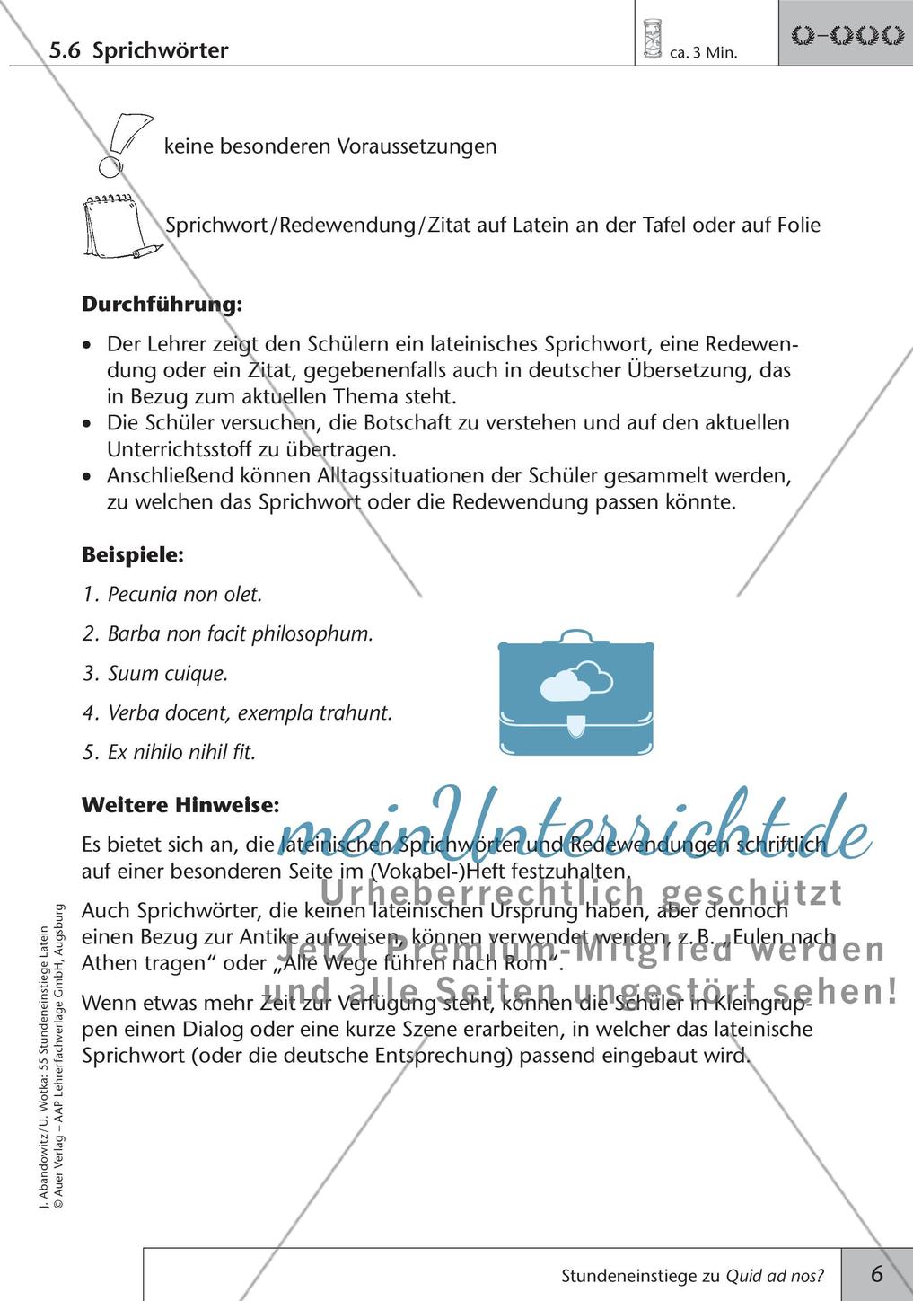 Stundeneinstiege zu Quid ad nos? Preview 8