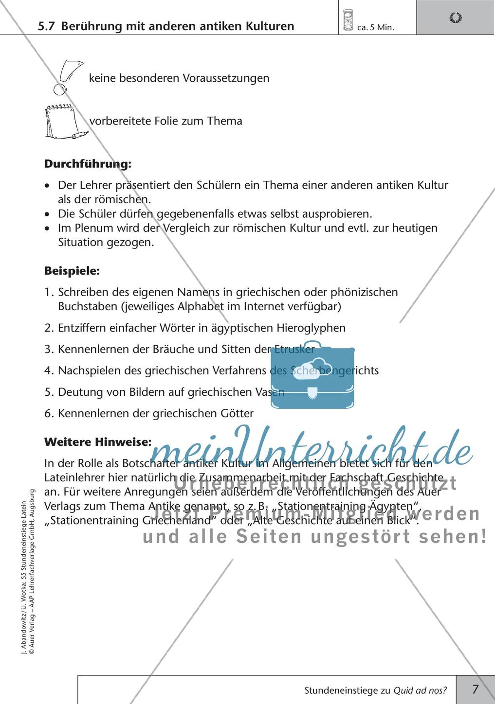Stundeneinstiege zu Quid ad nos? Preview 9