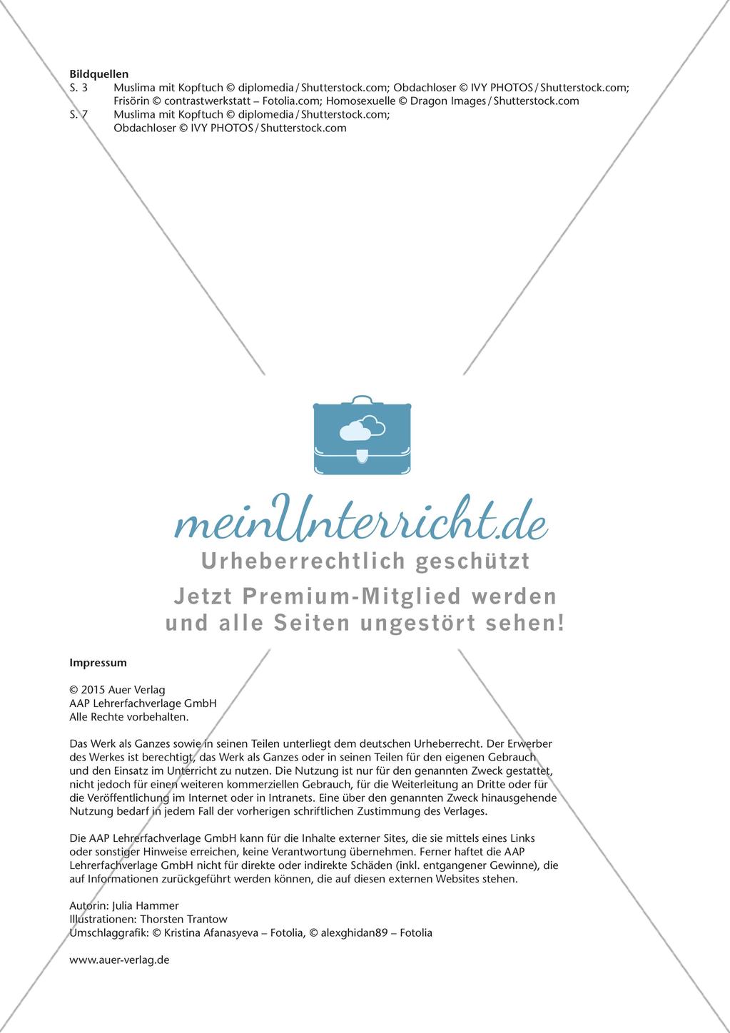 Politik kooperativ - Identität und Lebensgestaltung: Vorurteile Preview 12