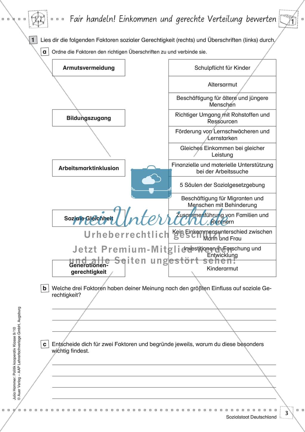 Politik kooperativ - Sozialstaat Deutschland: Faires Einkommen Preview 5