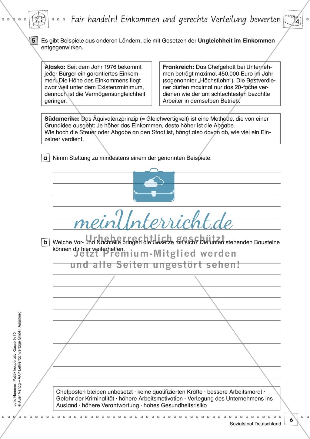 Politik kooperativ - Sozialstaat Deutschland: Faires Einkommen Preview 8