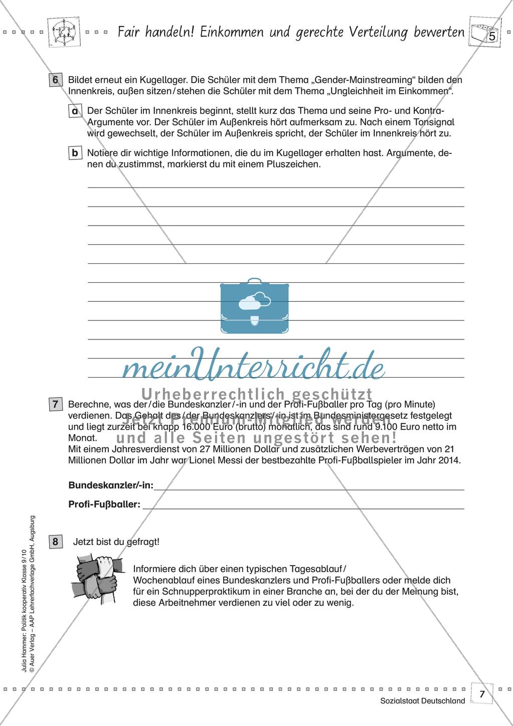 Politik kooperativ - Sozialstaat Deutschland: Faires Einkommen Preview 9