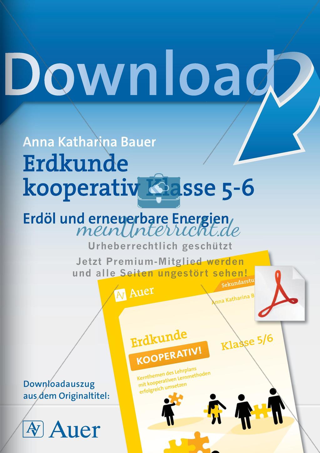 Erdkunde kooperativ: Erdöl und erneuerbare Energien Preview 1