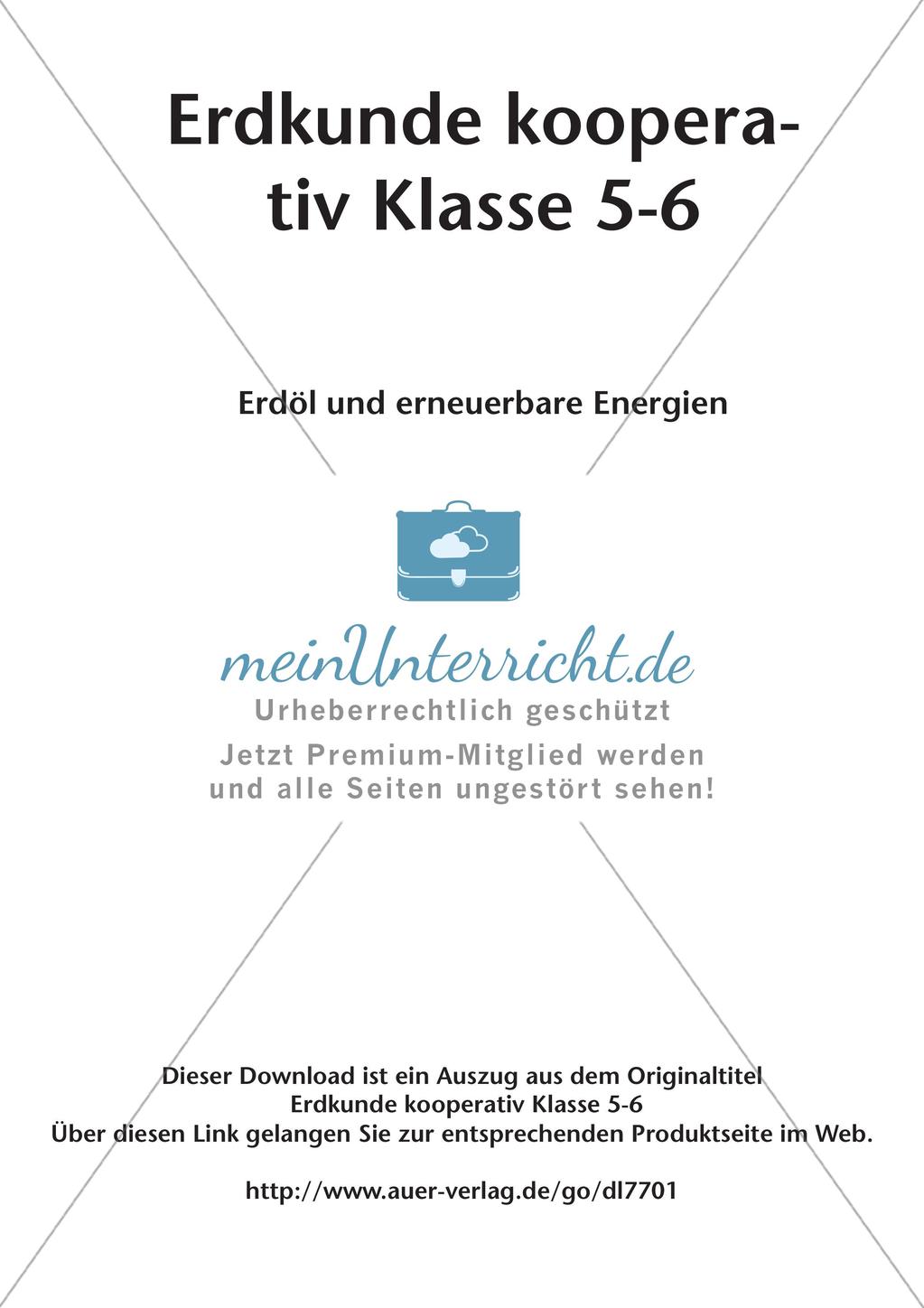 Erdkunde kooperativ: Erdöl und erneuerbare Energien Preview 2