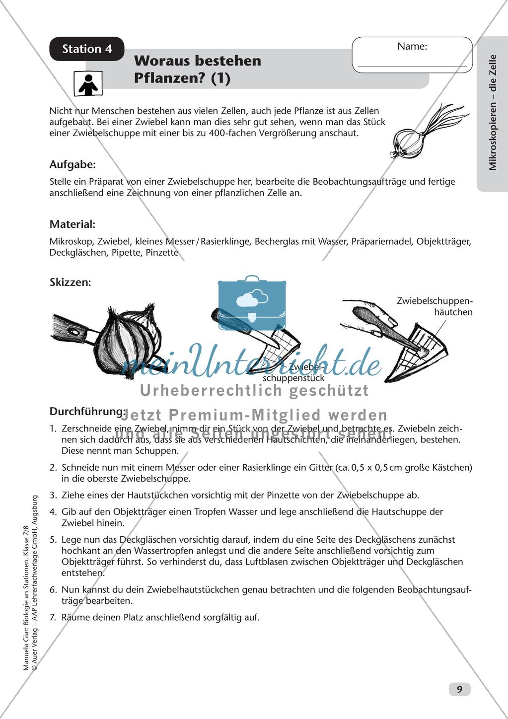 Stationsarbeit zum Thema