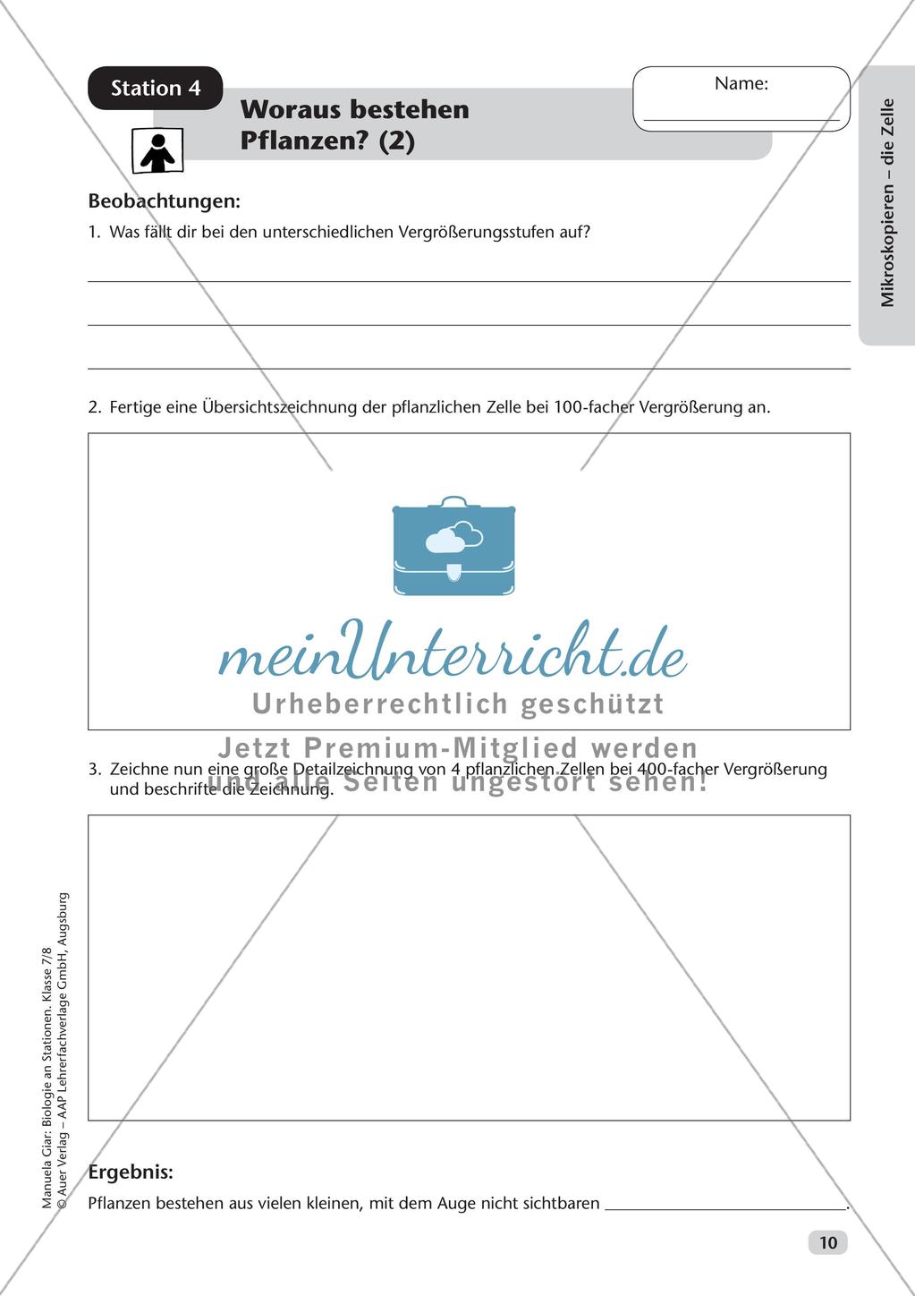 Stationsarbeit zum Thema