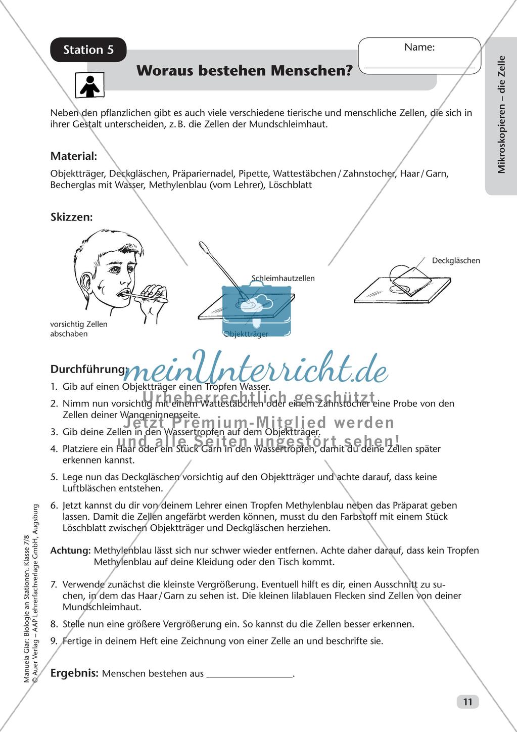 Stationsarbeit zum Thema