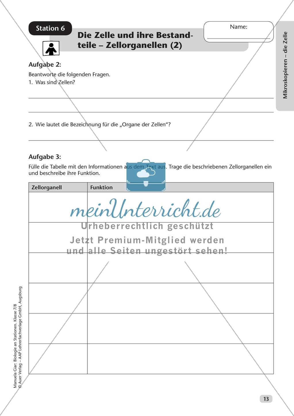 Stationsarbeit zum Thema