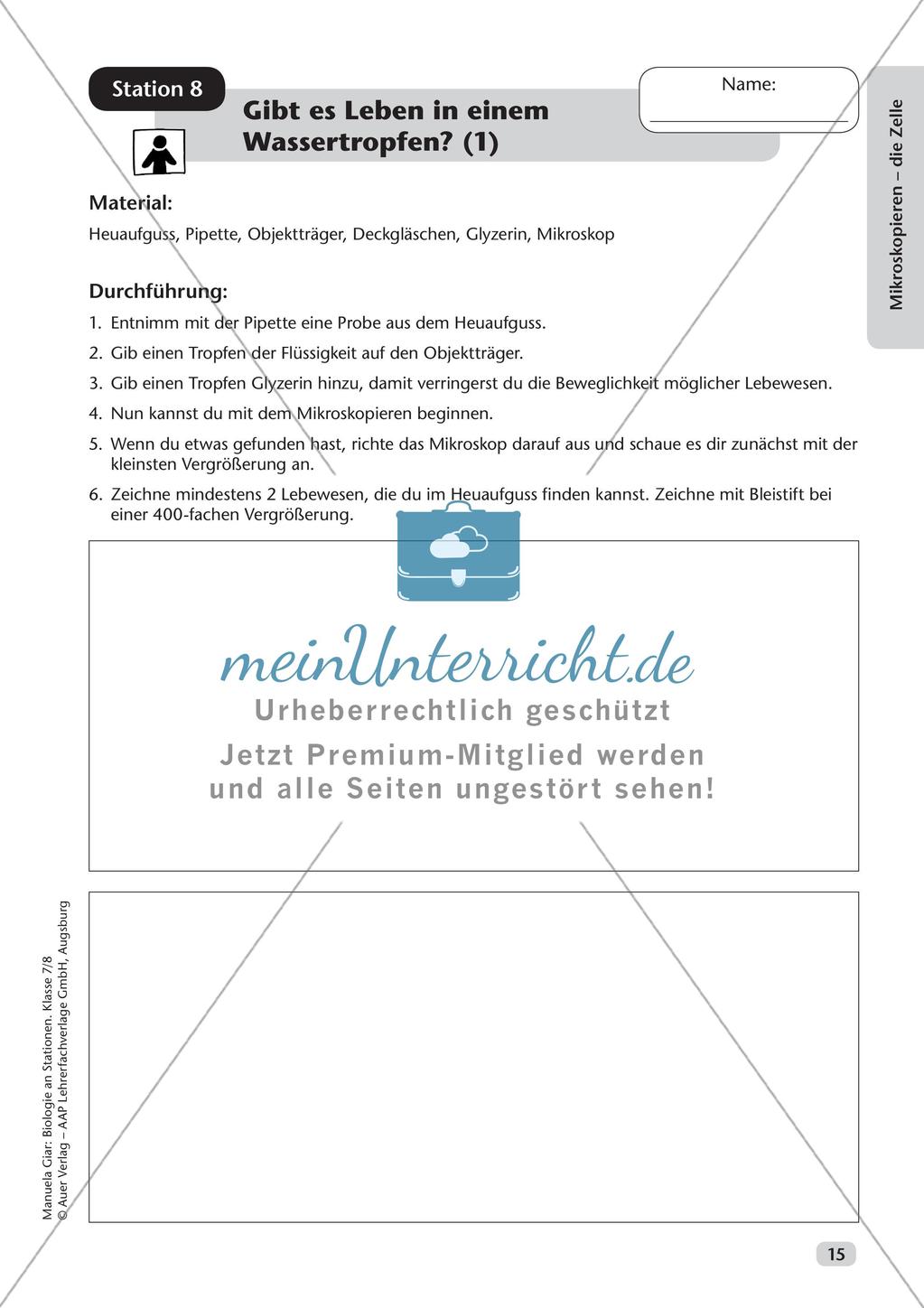 Stationsarbeit zum Thema