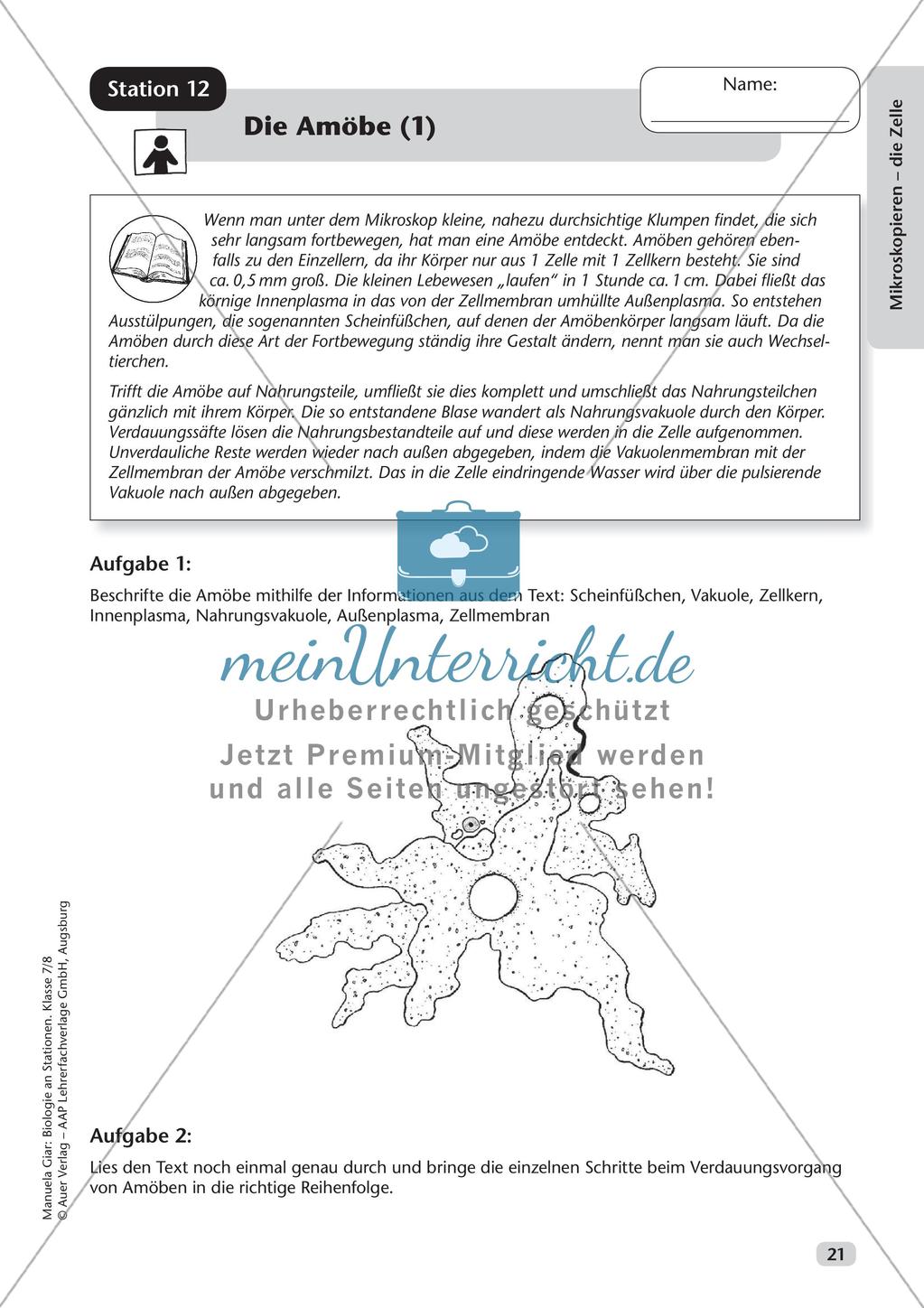 Stationsarbeit zum Thema