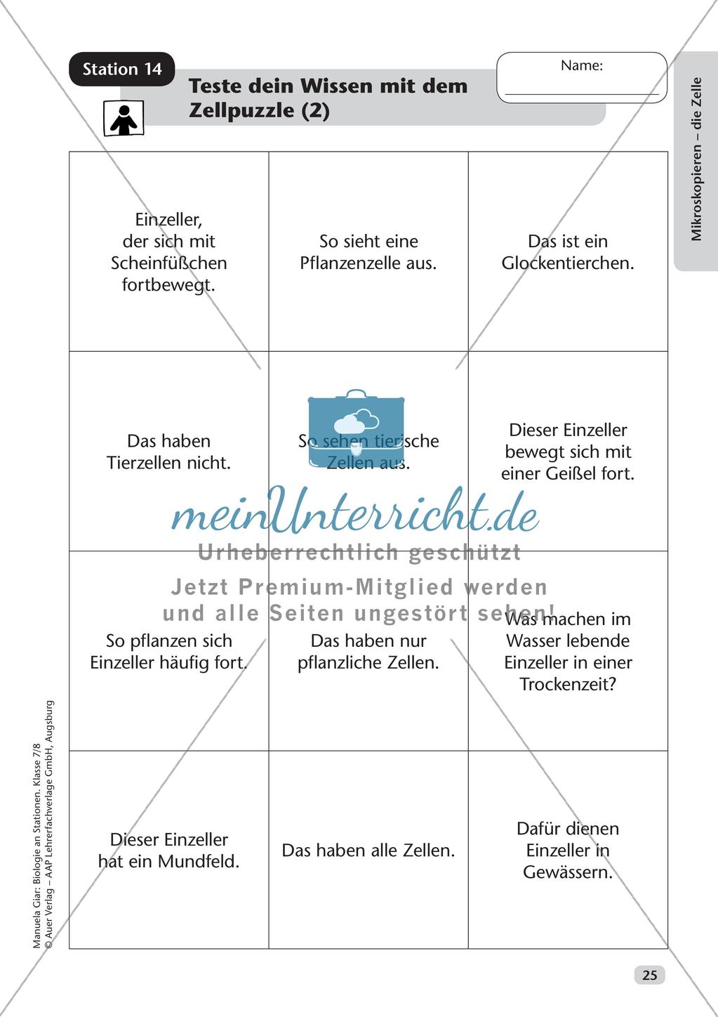 Stationsarbeit zum Thema