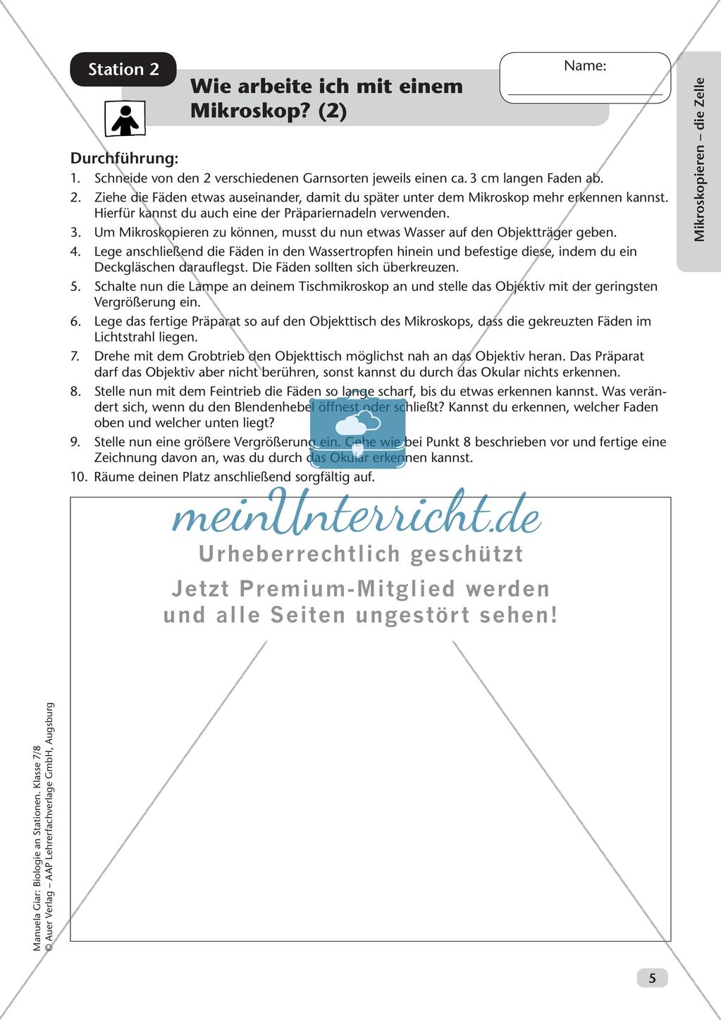 Stationsarbeit zum Thema