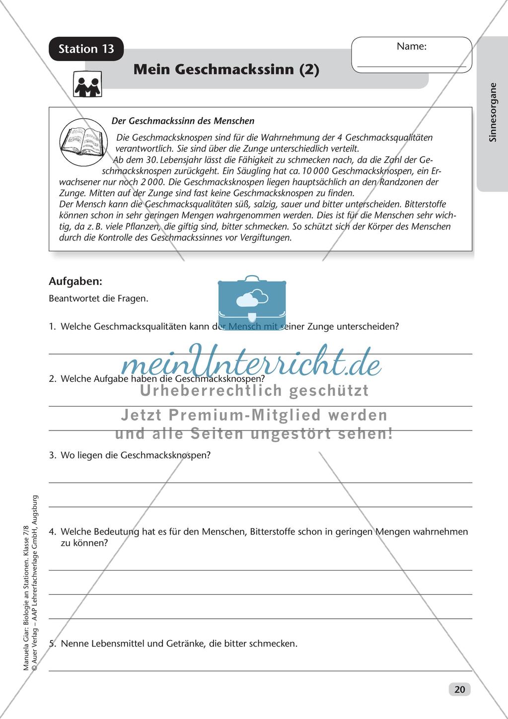 Stationsarbeit zum Thema