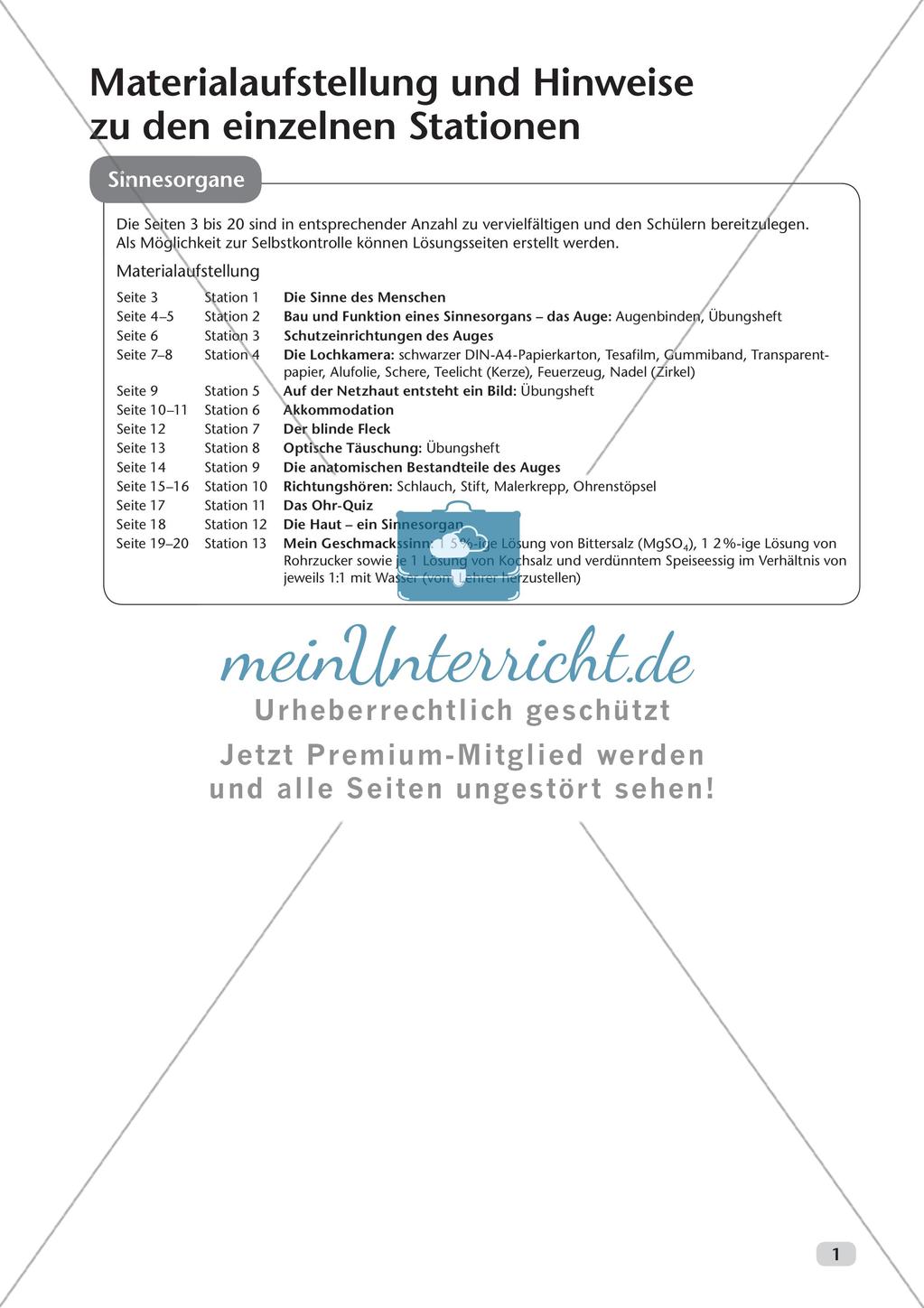 Stationsarbeit zum Thema