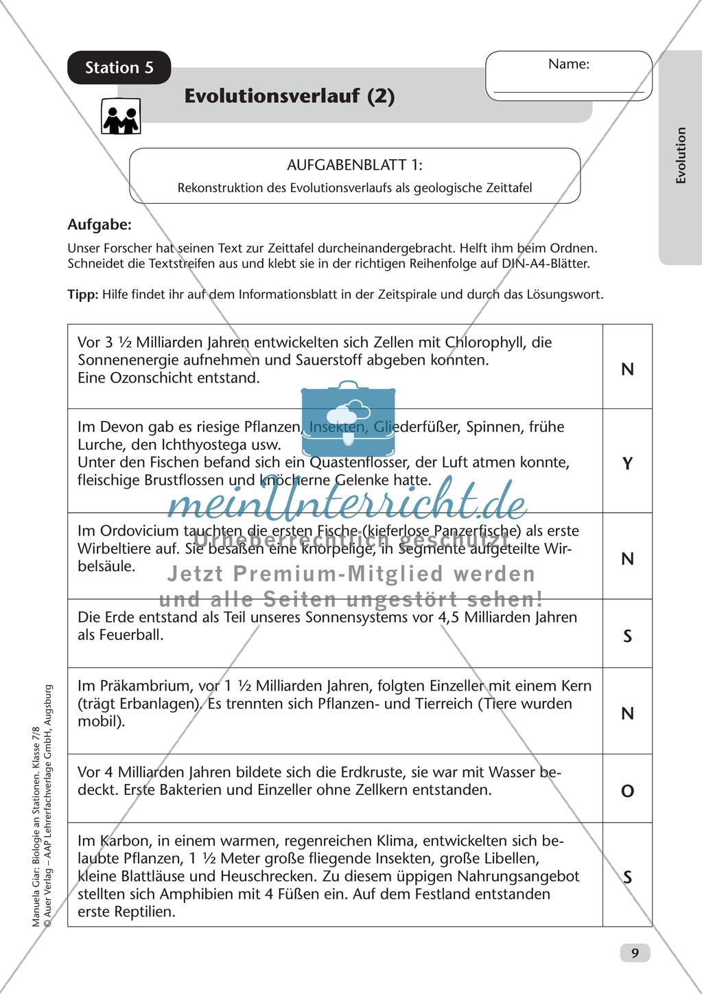 Stationsarbeit zum Thema