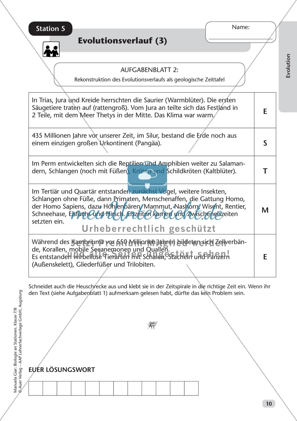 Stationsarbeit zum Thema