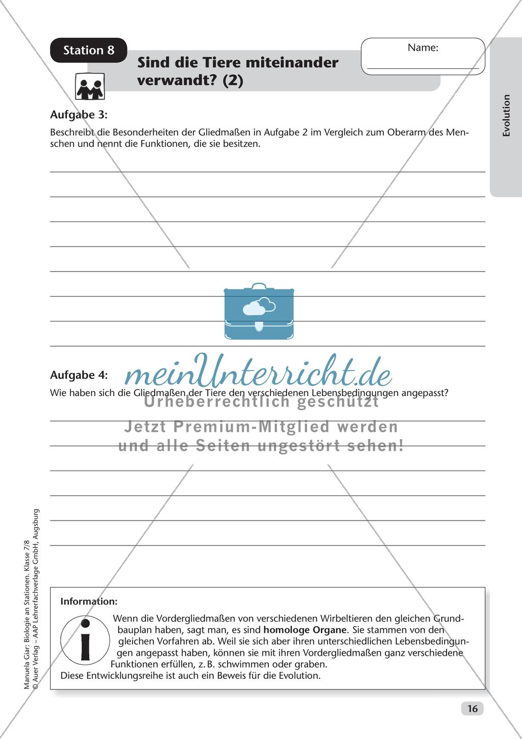Stationsarbeit zum Thema