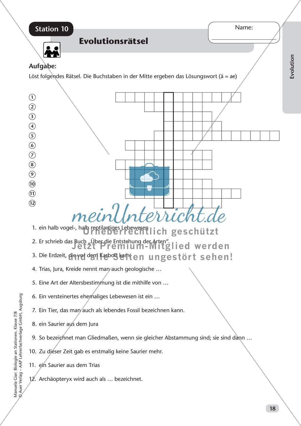Stationsarbeit zum Thema