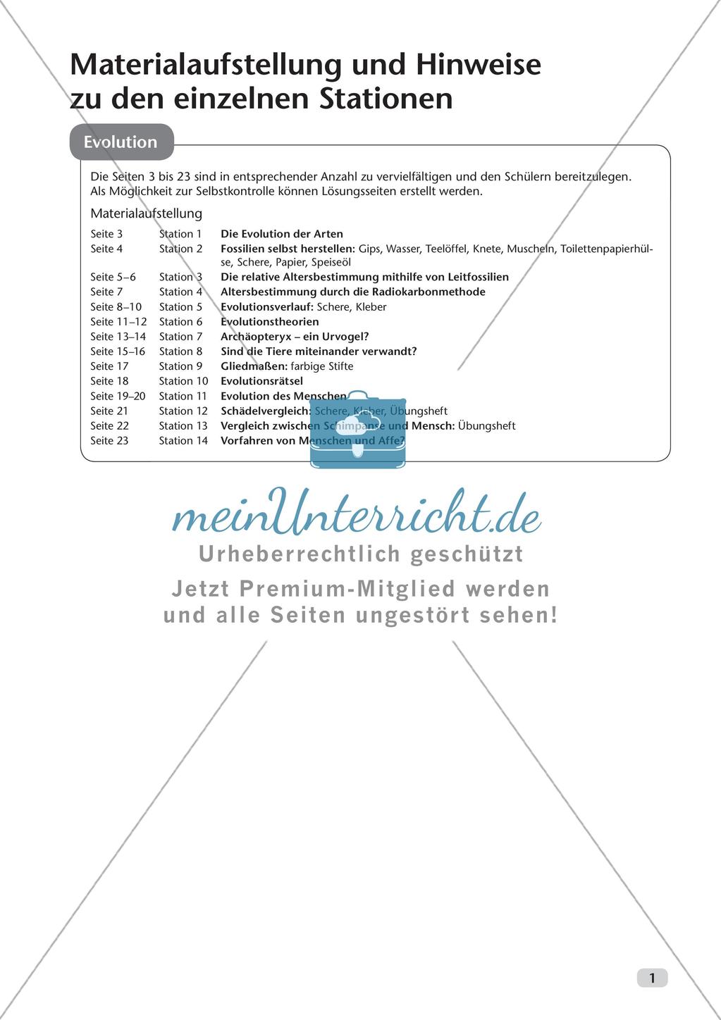 Stationsarbeit zum Thema