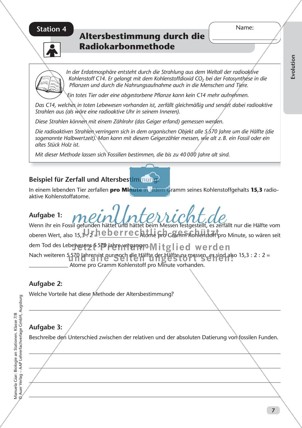 Stationsarbeit zum Thema