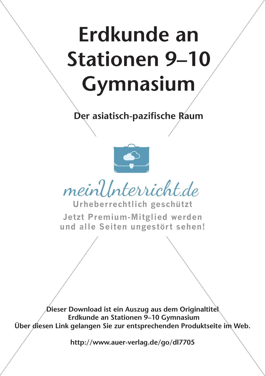 Erdkunde an Stationen: Der asiatisch-pazifische Raum Preview 2