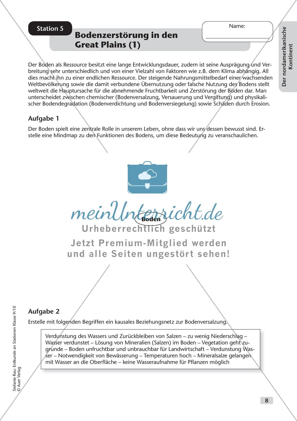 Erdkunde an Stationen: Der nordamerikanische Kontinent Preview 10