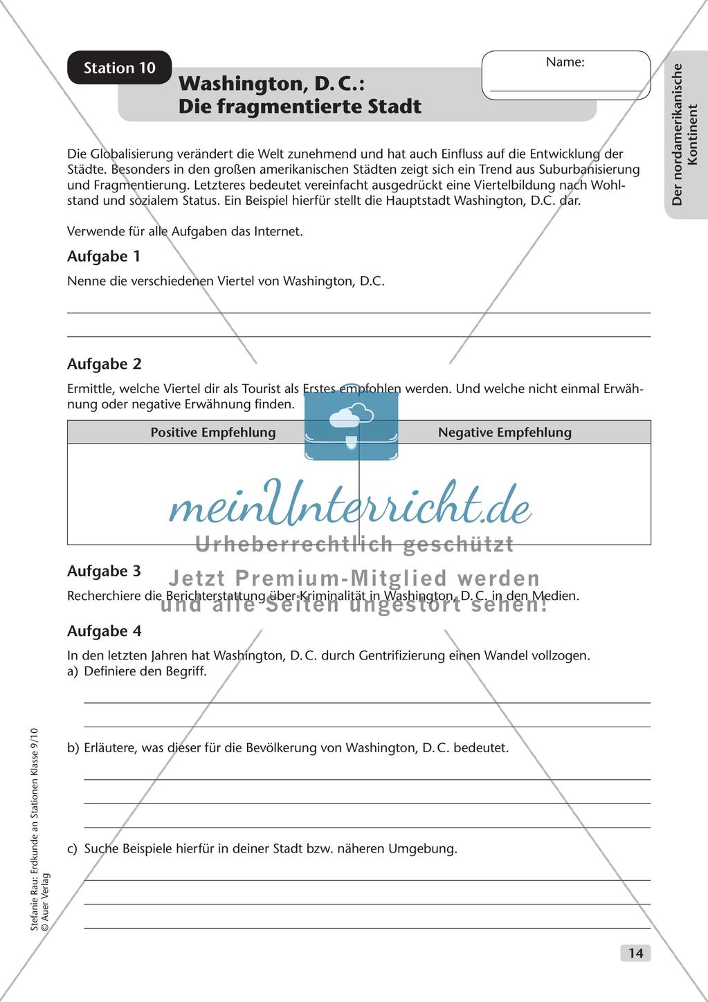 Erdkunde an Stationen: Der nordamerikanische Kontinent Preview 16